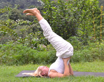 Variation of Sarvangasana