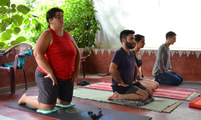 Tantra Ann performing vajrasana tantra yoga teacher training