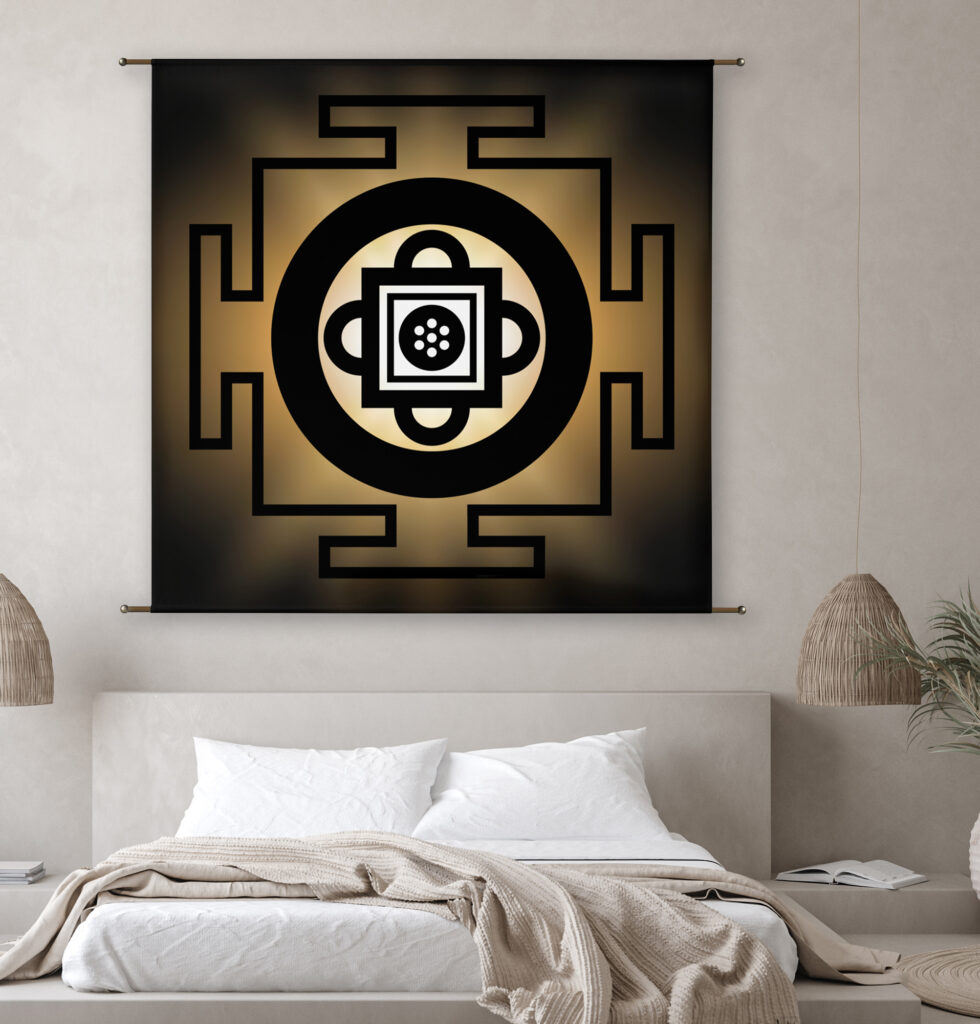 Sacred geometry art: the Shambala yantra brings protection and spiritual aspiration.