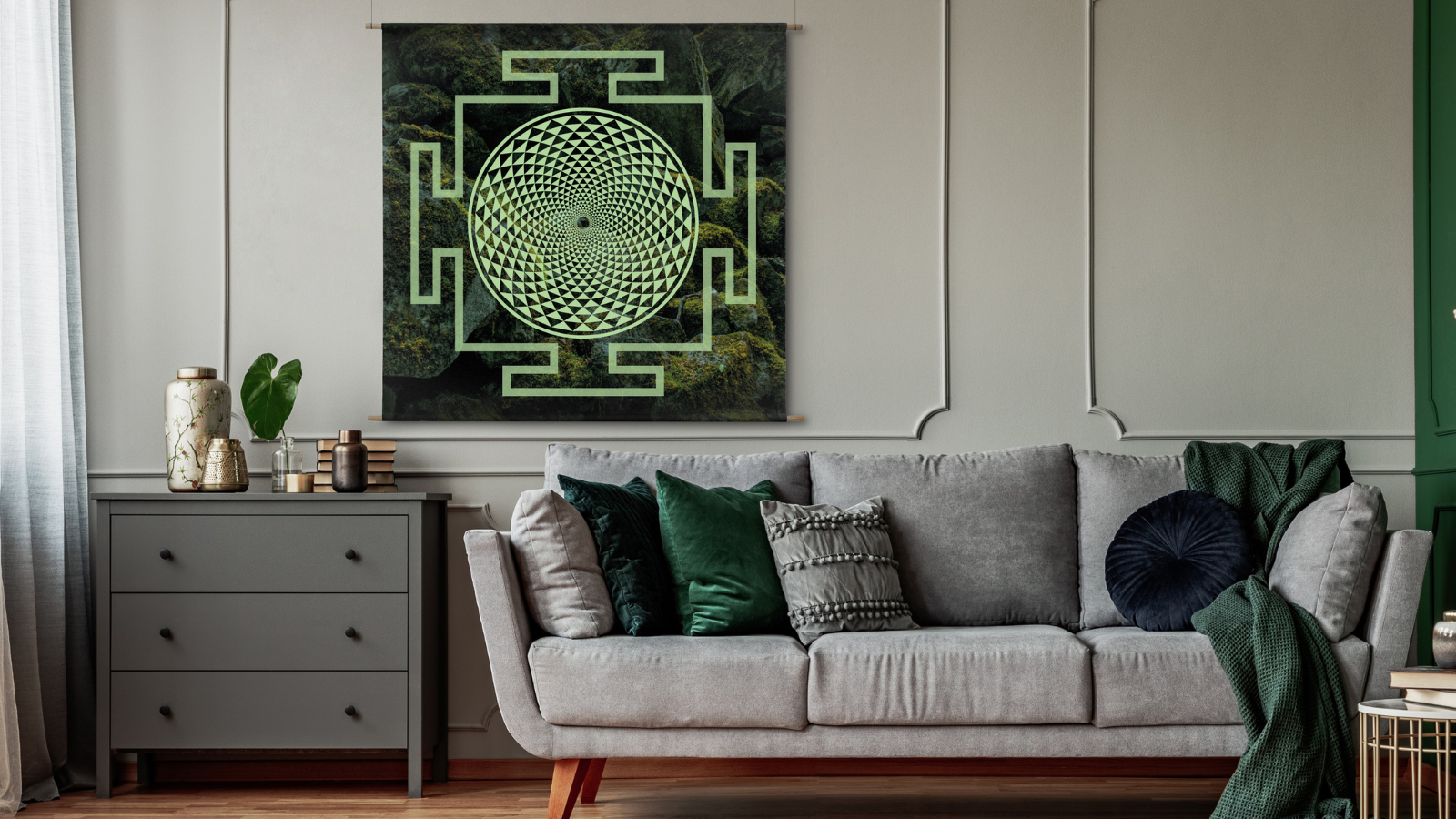 Crown Chakra yantra creates a protective field of sacred space